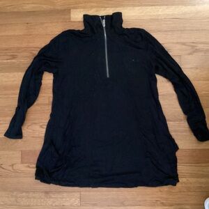 Cable and Gauge Black Quarter-Zip Pullover